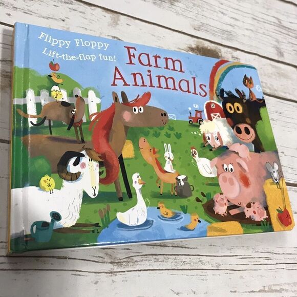 Flippy Floppy Farm Animals by Poitier, Anton Lift The Flap Usborne Kane Miller - Picture 1 of 7